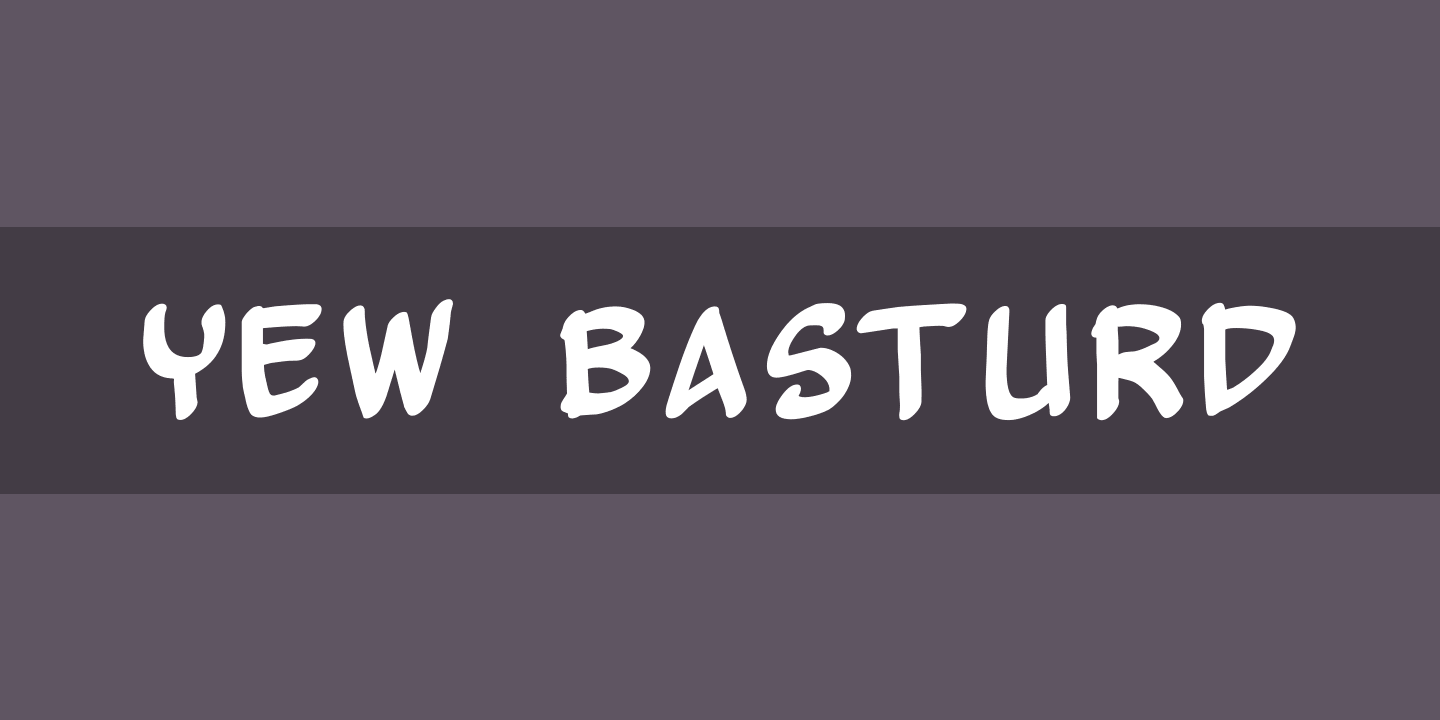 Beispiel einer Yew Basturd-Schriftart